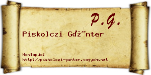 Piskolczi Günter névjegykártya